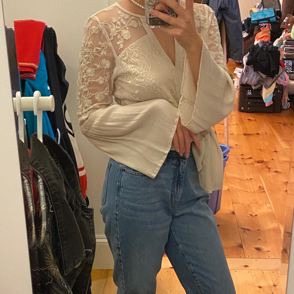 Lace American eagle top
